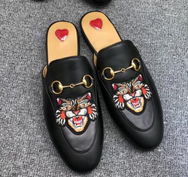 leather slippers soft cowhide lazy women shoes metal buckle beach slippers mules princetown classic slippers size 35-42, Black
leather slippers soft cowhide lazy women shoes metal buckle beach slippers mules princetown classic slippers size 35-42, Black
