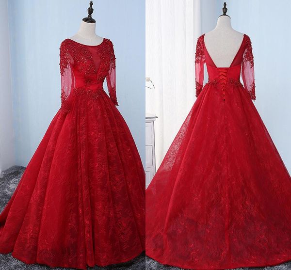 2019 illusion long sleeve formal prom dresses scoop v backless lace pearls beaded graduation dress evening gowns robes de bal, Black
2019 illusion long sleeve formal prom dresses scoop v backless lace pearls beaded graduation dress evening gowns robes de bal, Black