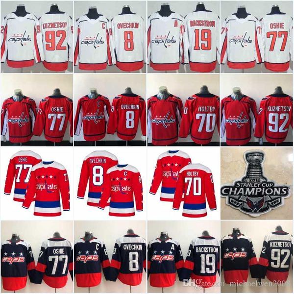 Men 8 Alex Ovechkin Champions 43 Tom Wilson 77 Oshie 19 Backstrom 70 Braden Holtby 92 Kuznetsov Washington Capitals Hockey Jerseys
Men 8 Alex Ovechkin Champions 43 Tom Wilson 77 Oshie 19 Backstrom 70 Braden Holtby 92 Kuznetsov Washington Capitals Hockey Jerseys