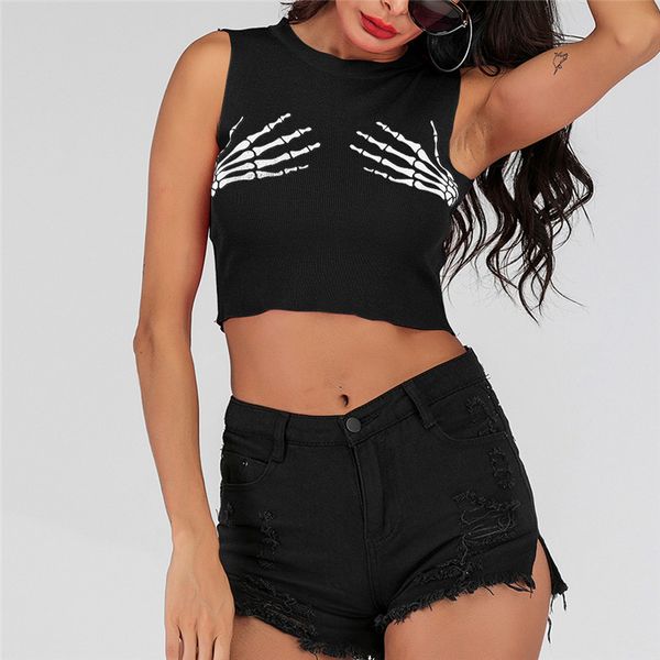 women o neck crop skull palm print sleeveless tank summer casual female ropa mujer 2020 streetwear #40, White
women o neck crop skull palm print sleeveless tank summer casual female ropa mujer 2020 streetwear #40, White