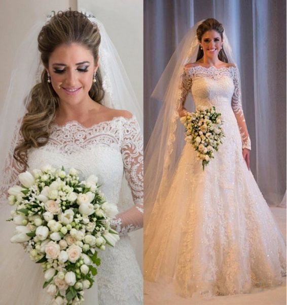 dubai 2020 off shoulder mermaid wedding dresses long sleeves lace appliques beaded sweep train plus size bridal gown vestidos de noiva, White
dubai 2020 off shoulder mermaid wedding dresses long sleeves lace appliques beaded sweep train plus size bridal gown vestidos de noiva, White