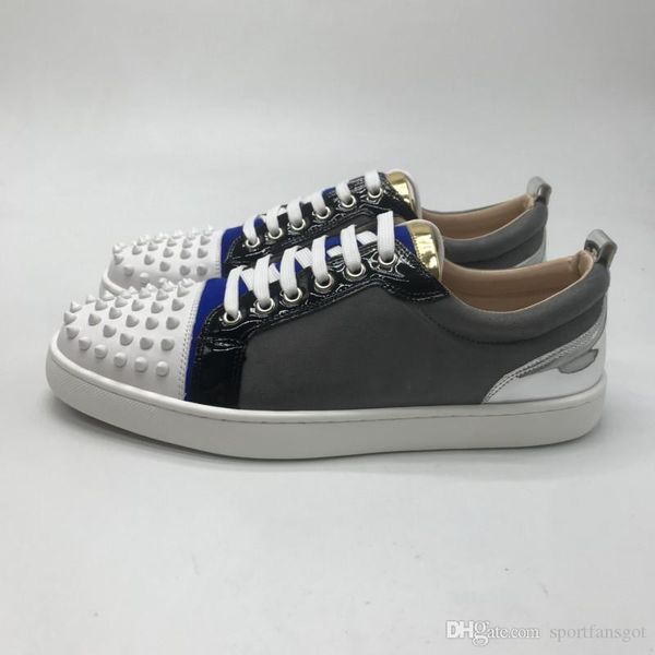 big size red bottoms spike shoes 2019 lace up designer shoes loafers slip on leather suedue luxury casual shoes size 35-46 with box, Black
big size red bottoms spike shoes 2019 lace up designer shoes loafers slip on leather suedue luxury casual shoes size 35-46 with box, Black