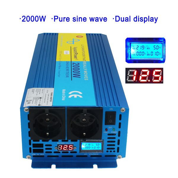 power inverter pure sine wave 4000w digital display dc12v to ac 220v converter supply solar power dual socket for travel
power inverter pure sine wave 4000w digital display dc12v to ac 220v converter supply solar power dual socket for travel