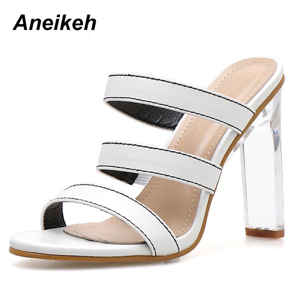 aneikeh 2019 pu fashion summer ladies slipper transparent shallow stiletto slippers square heel monochrome white size 35-40, Black
aneikeh 2019 pu fashion summer ladies slipper transparent shallow stiletto slippers square heel monochrome white size 35-40, Black