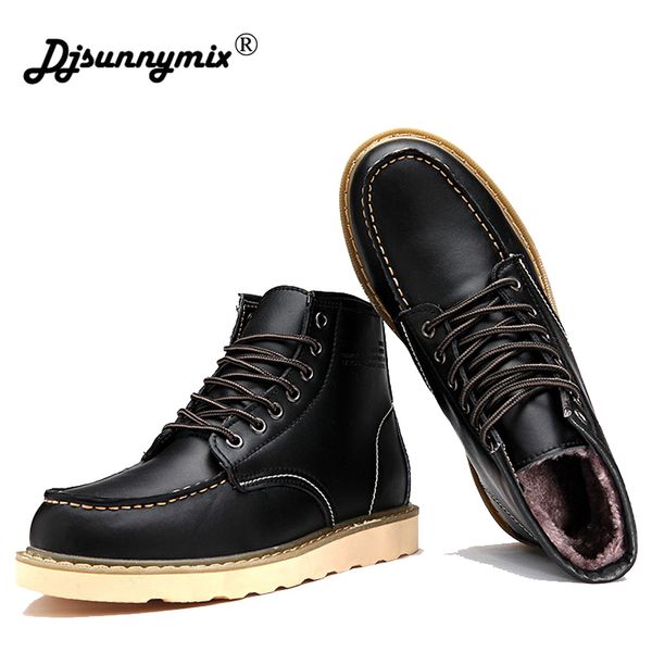 djsunnymix genuine leather safety work boots crazy horse leather martin boots men fashion desert boots high warm snow shoes, Black
djsunnymix genuine leather safety work boots crazy horse leather martin boots men fashion desert boots high warm snow shoes, Black