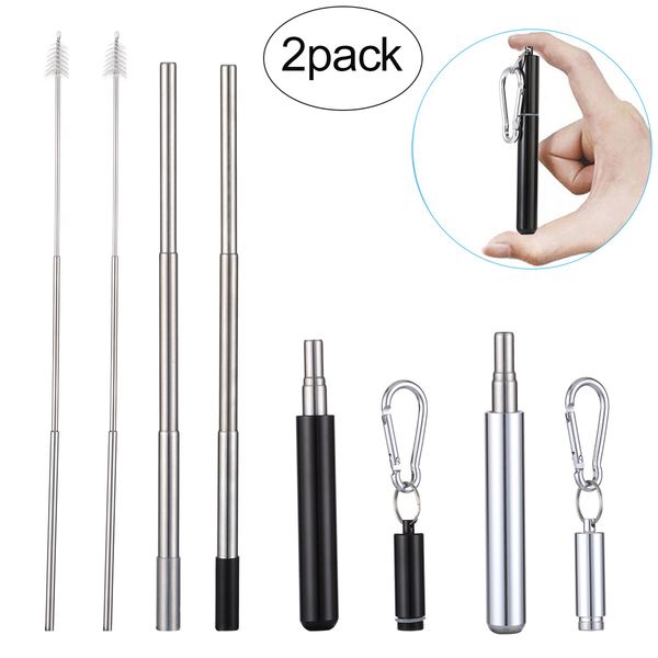 foldable drinking stainless steel straw, collapsible reusable metal straw and cleaning brush
foldable drinking stainless steel straw, collapsible reusable metal straw and cleaning brush
