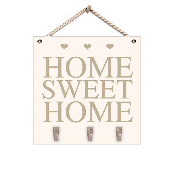 sweet home rustic wooden hanging plaque sign hooks key hanger 
sweet home rustic wooden hanging plaque sign hooks key hanger
