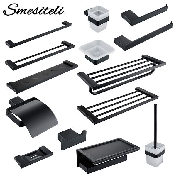 bathroom accessories hardware set matte black sus304 stainless steel paper holder toothbrush holder towel bar bathroom shelves
bathroom accessories hardware set matte black sus304 stainless steel paper holder toothbrush holder towel bar bathroom shelves