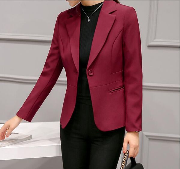 elegant business women's jacket, 2019 new, women's long-sleeved blazer, casual jacket, six colors available, White;black
elegant business women's jacket, 2019 new, women's long-sleeved blazer, casual jacket, six colors available, White;black