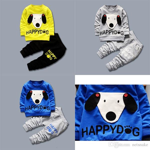 2019 america and europe pop spring style cotton round collar happydog pattern suit with long sleeve jacket and trousers for boys and girls, White
2019 america and europe pop spring style cotton round collar happydog pattern suit with long sleeve jacket and trousers for boys and girls, White