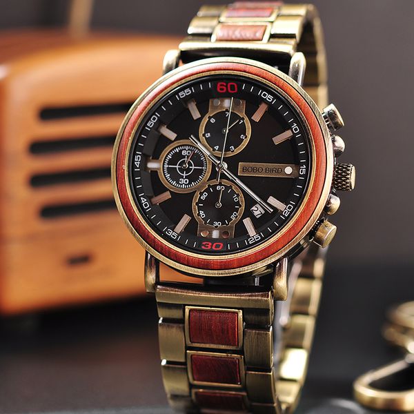 relojes hombre 2019 bobobird men wood watches chronograph quartz wristwatches with gift box reloj hombre v-t07, Slivery;brown
relojes hombre 2019 bobobird men wood watches chronograph quartz wristwatches with gift box reloj hombre v-t07, Slivery;brown