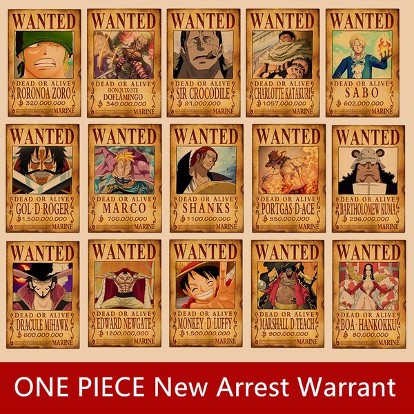 ONE PIECE последняя награда за Lufei арест хотел плакаты настенные наклейки крафт бумаж
ONE PIECE последняя награда за Lufei арест хотел плакаты настенные наклейки крафт бумаж