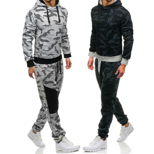 men sport set camouflage tracksuit male hoodie sport trouser for mens ca'mo, Gray
men sport set camouflage tracksuit male hoodie sport trouser for mens ca'mo, Gray