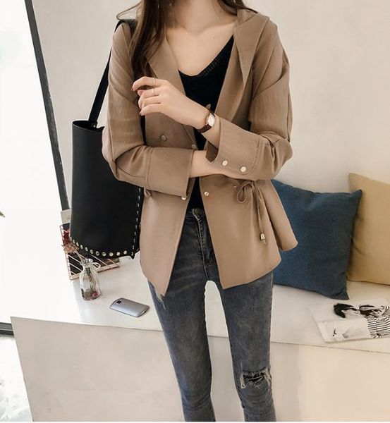 fashion women hooded trench coat new spring solid long sleeve cardigan windbreaker plus size lace-up casual coats, Tan;black
fashion women hooded trench coat new spring solid long sleeve cardigan windbreaker plus size lace-up casual coats, Tan;black