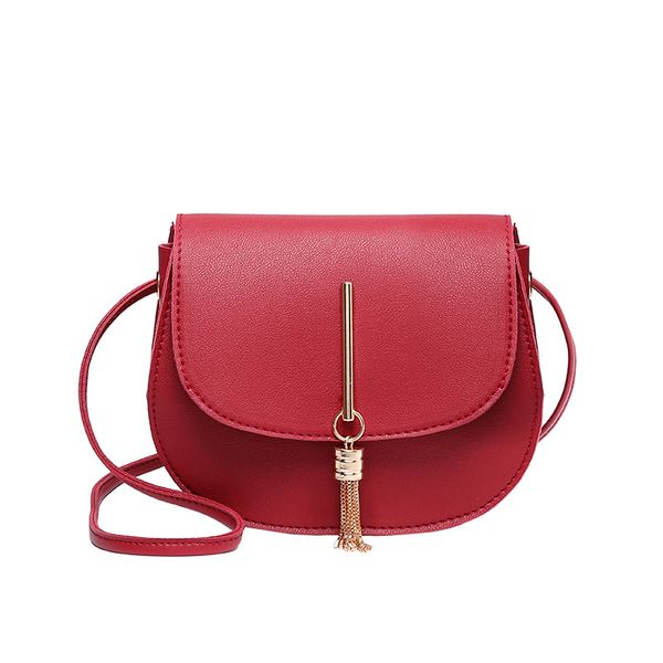2020 new korean fashion women's shoulder bag tassel small round bag female