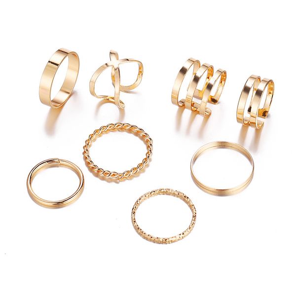 new silver gold color multilayer cuff open rings for women 8pcs/set round geometric twist finger ring set punk jewelry hz
new silver gold color multilayer cuff open rings for women 8pcs/set round geometric twist finger ring set punk jewelry hz
