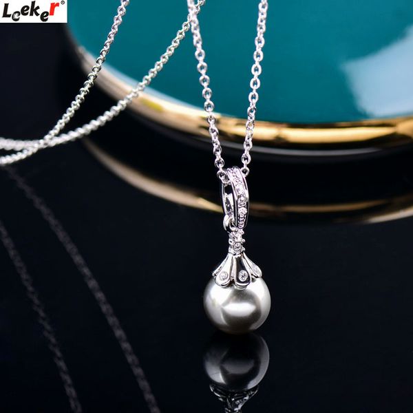 leeker vintage wedding jewelry gray white imitation pearl pendant necklace women silver color chain 657 lk12
leeker vintage wedding jewelry gray white imitation pearl pendant necklace women silver color chain 657 lk12
