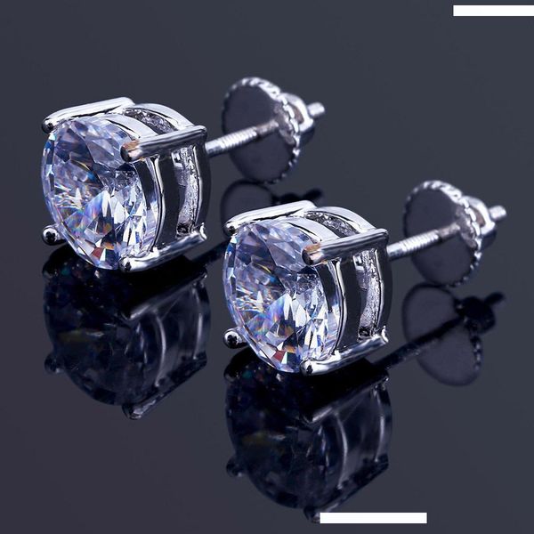 8mm hip hop gold plated round full cz stud earring of mens womens stud earrings with zircon stone women birthday gifts, Golden
8mm hip hop gold plated round full cz stud earring of mens womens stud earrings with zircon stone women birthday gifts, Golden