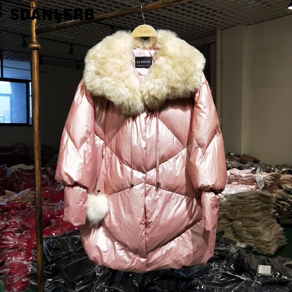 imitation fur collar cotton padded winter jacket women bright face cotton padded clothes winter loose long coat pink, Black
imitation fur collar cotton padded winter jacket women bright face cotton padded clothes winter loose long coat pink, Black