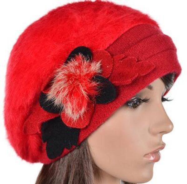 fashion-womens angora french beret fur beanie floral berets lined skullp winter hat forbusite, Blue;gray
fashion-womens angora french beret fur beanie floral berets lined skullp winter hat forbusite, Blue;gray
