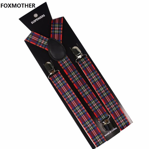 foxmother mens women suspenders red plaids clips on y-back braces elastic, Black;white
foxmother mens women suspenders red plaids clips on y-back braces elastic, Black;white