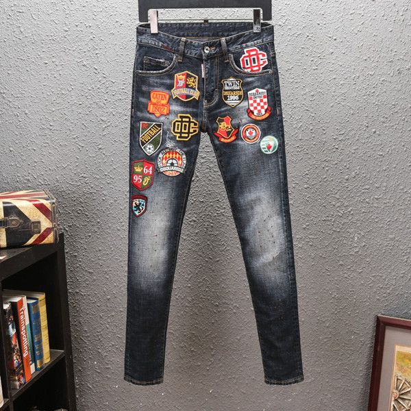 2020 мужской значок стрейч черные джинсы модельер slim fit промытый мотоцикл джинсовые брюки обшитые панелями хип-хоп мужские дизайнерские с, Blue
2020 мужской значок стрейч черные джинсы модельер slim fit промытый мотоцикл джинсовые брюки обшитые панелями хип-хоп мужские дизайнерские с, Blue