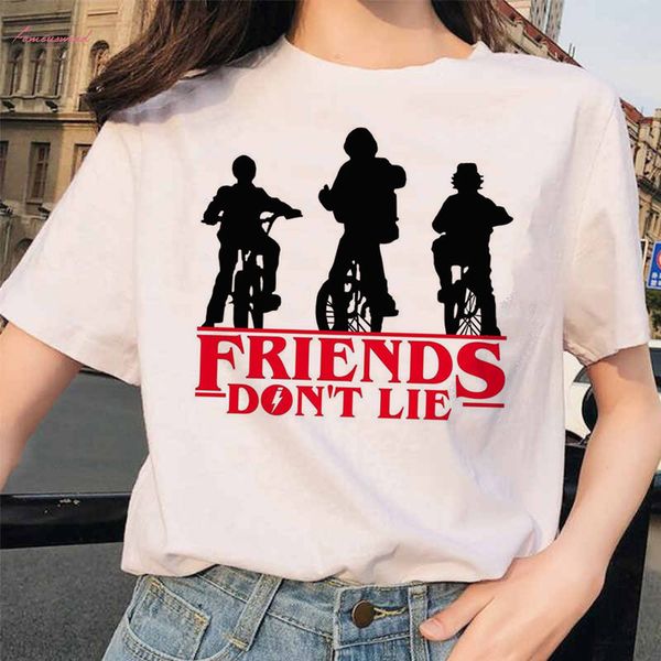 stranger things 3 women eleven upside down friend female tee shirts t shirt funny tshirt printed t shirt grunge harajuku, White
stranger things 3 women eleven upside down friend female tee shirts t shirt funny tshirt printed t shirt grunge harajuku, White