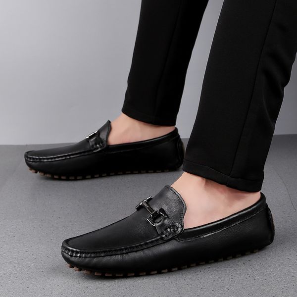 men's shoes authentic spring men's moccasin shoes fashion leather lazy large size 37-47 casual, Black
men's shoes authentic spring men's moccasin shoes fashion leather lazy large size 37-47 casual, Black