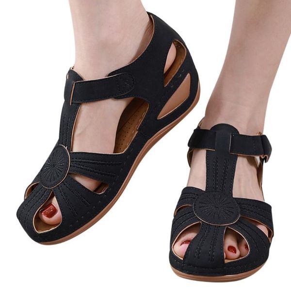 women's sandals girls comfortable ankle hollow round toe sandals soft sole shoes soft leather sandalias plataforma drop shipping, Black
women's sandals girls comfortable ankle hollow round toe sandals soft sole shoes soft leather sandalias plataforma drop shipping, Black