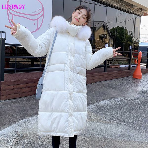 2019 autumn and winter new korean women's loose fur collar hooded long-sleeved casual warm fashion long section parkas, Black
2019 autumn and winter new korean women's loose fur collar hooded long-sleeved casual warm fashion long section parkas, Black