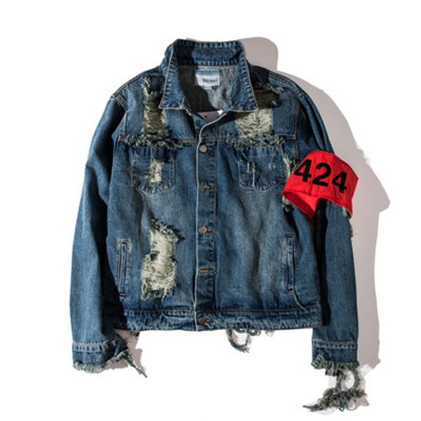 424 fourtwofour омывается turn воротника streetwear удерживать джинсовую куртку ripped старого zipper джинсовых курток мужской 2 цвета, Black;brown
424 fourtwofour омывается turn воротника streetwear удерживать джинсовую куртку ripped старого zipper джинсовых курток мужской 2 цвета, Black;brown