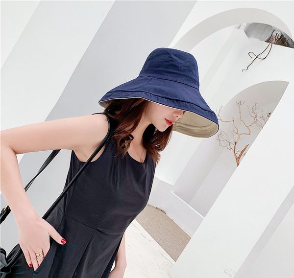 2020 new tide female japanese style department double-sided color wide along the spring and autumn fisherman hat korean version folding hat, Blue;gray
2020 new tide female japanese style department double-sided color wide along the spring and autumn fisherman hat korean version folding hat, Blue;gray