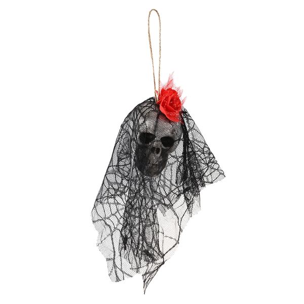 hanging witch prop animated skeleton ghost scary yard outdoor halloween decor red + black