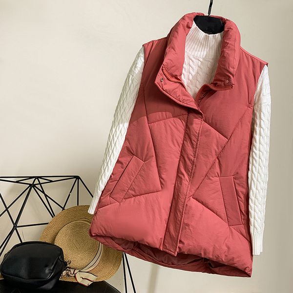 women stand collar vests new cotton padded jacket sleeveless female vest waistcoat 2019 winter ladies casual coats autumn, Black;white
women stand collar vests new cotton padded jacket sleeveless female vest waistcoat 2019 winter ladies casual coats autumn, Black;white