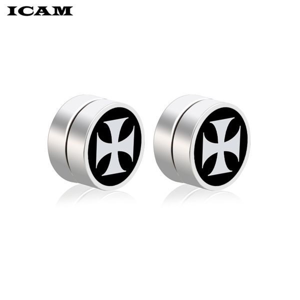 icam vintage mens maltese cross stud earrings round stainless steel magnetic earrings for male boy gift, Golden;silver
icam vintage mens maltese cross stud earrings round stainless steel magnetic earrings for male boy gift, Golden;silver