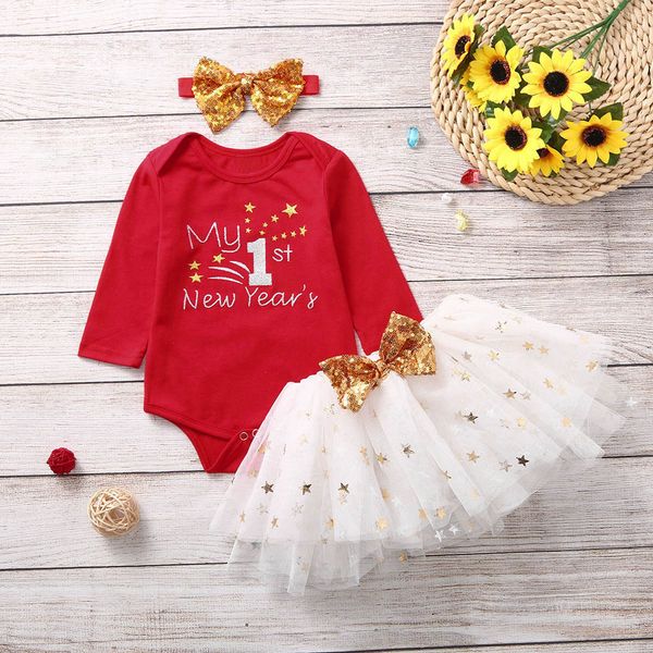 2019 cute my first new years toddler baby kids girls new year's day romper tutu skirts hair band set vetement babys fille, White
2019 cute my first new years toddler baby kids girls new year's day romper tutu skirts hair band set vetement babys fille, White