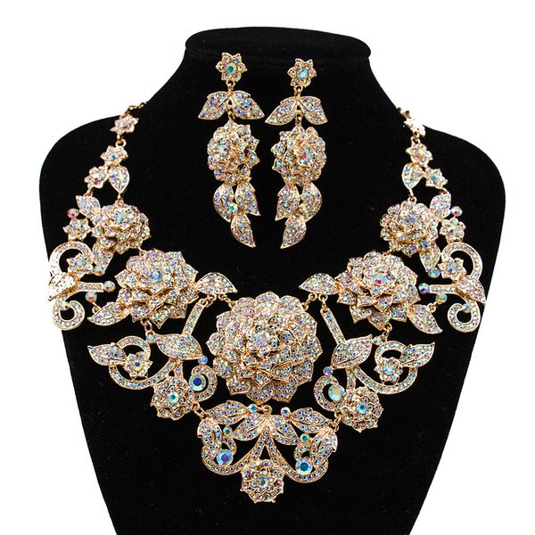 luxury vintage jewelry set necklace earrings maxi women big pendent statement collares f1101 with rhinestones 10 colors, Silver
luxury vintage jewelry set necklace earrings maxi women big pendent statement collares f1101 with rhinestones 10 colors, Silver