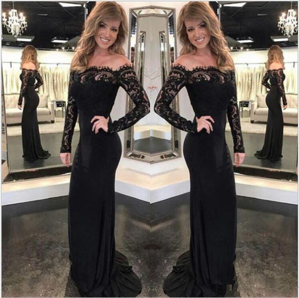 mermaid black evening dress with long sleeve off shoulder lace chiffon 2019 fashion party gowns robe de soiree custom size, Black;red
mermaid black evening dress with long sleeve off shoulder lace chiffon 2019 fashion party gowns robe de soiree custom size, Black;red