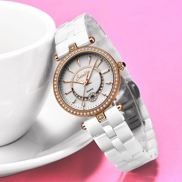 reloj de dama sunkta quartz women watches ceramics watches women ladies boutique bracelet watch female clo, Slivery;brown
reloj de dama sunkta quartz women watches ceramics watches women ladies boutique bracelet watch female clo, Slivery;brown