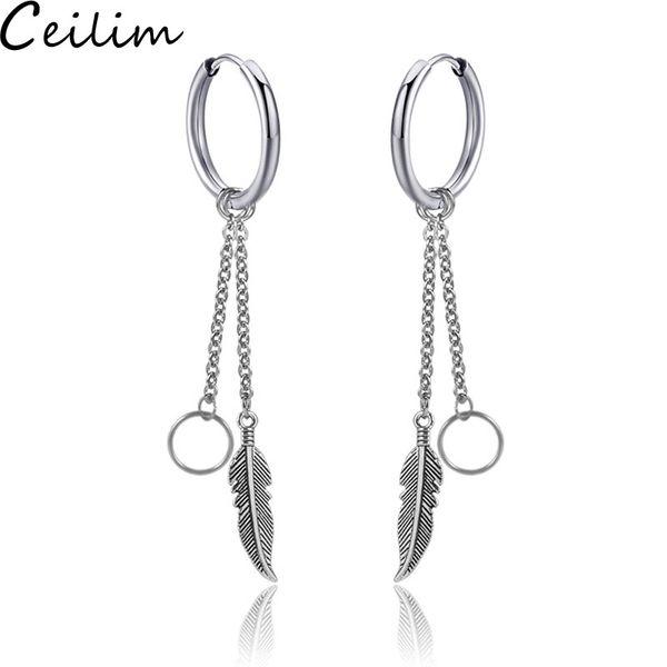 1pc feather tassel single earring long stainless steel chain tassel drop dangle ear clip cuff for men women girls punk style jewelry, Silver
1pc feather tassel single earring long stainless steel chain tassel drop dangle ear clip cuff for men women girls punk style jewelry, Silver
