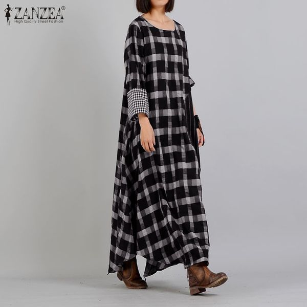 casual dresses kaftan check shirt dress women plaid sundress zanzea spring irregular long sleeve maxi vestidos female striped robe plus size, Black;gray
casual dresses kaftan check shirt dress women plaid sundress zanzea spring irregular long sleeve maxi vestidos female striped robe plus size, Black;gray