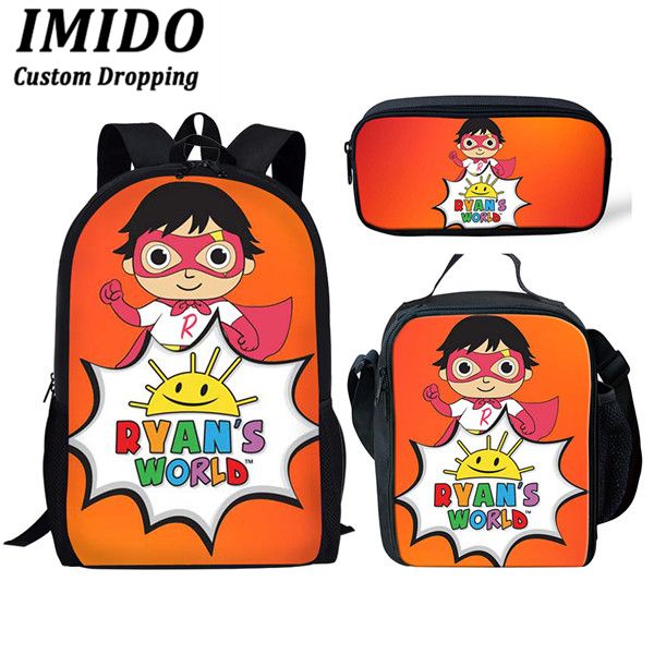 imido stylish ryan's world cute print school bags 3pcs/set for teen girls school backpack cartoon pattern bookbag lovely satchel
imido stylish ryan's world cute print school bags 3pcs/set for teen girls school backpack cartoon pattern bookbag lovely satchel