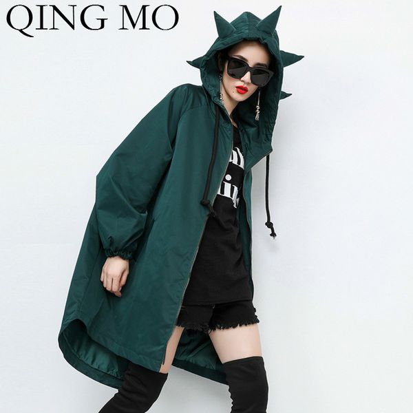 qing mo green black solid irregular coat 2019 autumn women batwing sleeve hooded coat women invisible pocket design zqy1416, Tan;black
qing mo green black solid irregular coat 2019 autumn women batwing sleeve hooded coat women invisible pocket design zqy1416, Tan;black