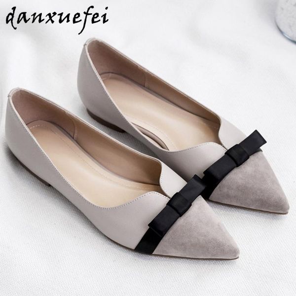 women's genuine leather patchwork slip-on flats leisure soft comfortable bow tie korean style casual footwear pointed toe shoes, Black
women's genuine leather patchwork slip-on flats leisure soft comfortable bow tie korean style casual footwear pointed toe shoes, Black