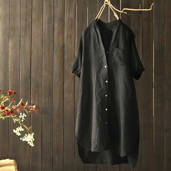 women oversize short sleeve blouses ladies casual pockets button down long shirts blouse shirts blusas mujer de moda 2019, White
women oversize short sleeve blouses ladies casual pockets button down long shirts blouse shirts blusas mujer de moda 2019, White