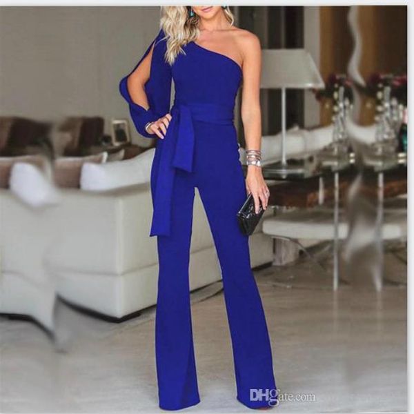 women one piece bodysuit one-shoulder jumpsuits summer sashes ribbon solid color rompers fashion long sleeve casual ladies clothes, Black;white
women one piece bodysuit one-shoulder jumpsuits summer sashes ribbon solid color rompers fashion long sleeve casual ladies clothes, Black;white