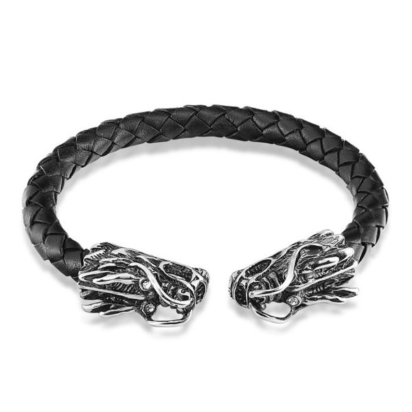 2019 dragon stainless steel bracelet men cuff braid leather bracelet ewelry magnetic clasp rope chain pulseira homens, Black
2019 dragon stainless steel bracelet men cuff braid leather bracelet ewelry magnetic clasp rope chain pulseira homens, Black