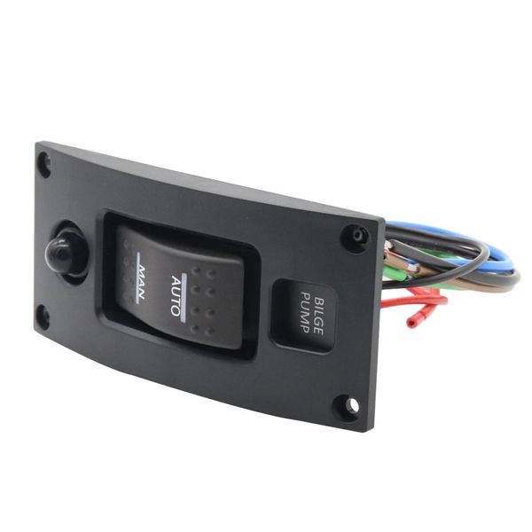 3-way bilge pump switch panel (auto-off-man) 12v 24v with built-in 20a reset circuit breaker
3-way bilge pump switch panel (auto-off-man) 12v 24v with built-in 20a reset circuit breaker