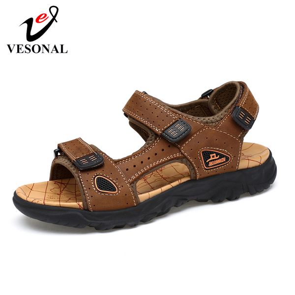 vesonal brand summer genuine leather men sandals beach shoes sports outdoor casual fashion comfortable male footwear sandalias, Black
vesonal brand summer genuine leather men sandals beach shoes sports outdoor casual fashion comfortable male footwear sandalias, Black
