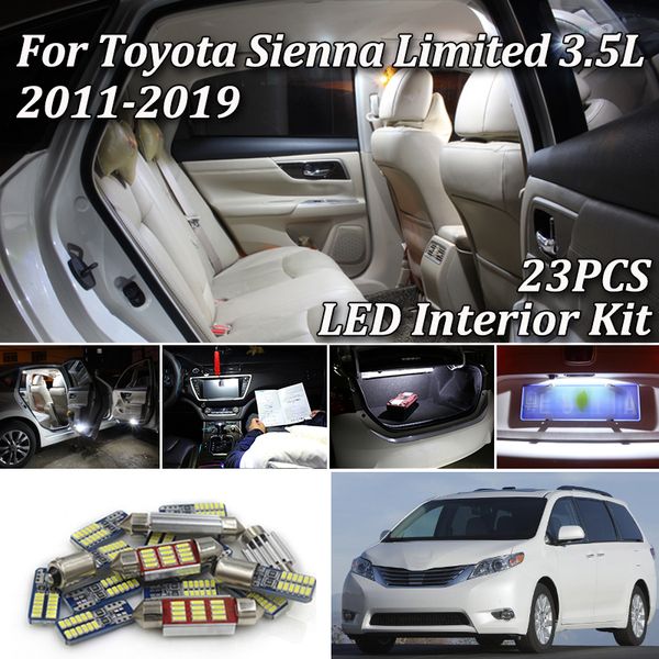 23pcs белых светодиодных ламп интерьер пакет комплект для sienna l3 limited 3.5l 2011-2019 гг возглавляемого внутреннего освещения
23pcs белых светодиодных ламп интерьер пакет комплект для sienna l3 limited 3.5l 2011-2019 гг возглавляемого внутреннего освещения